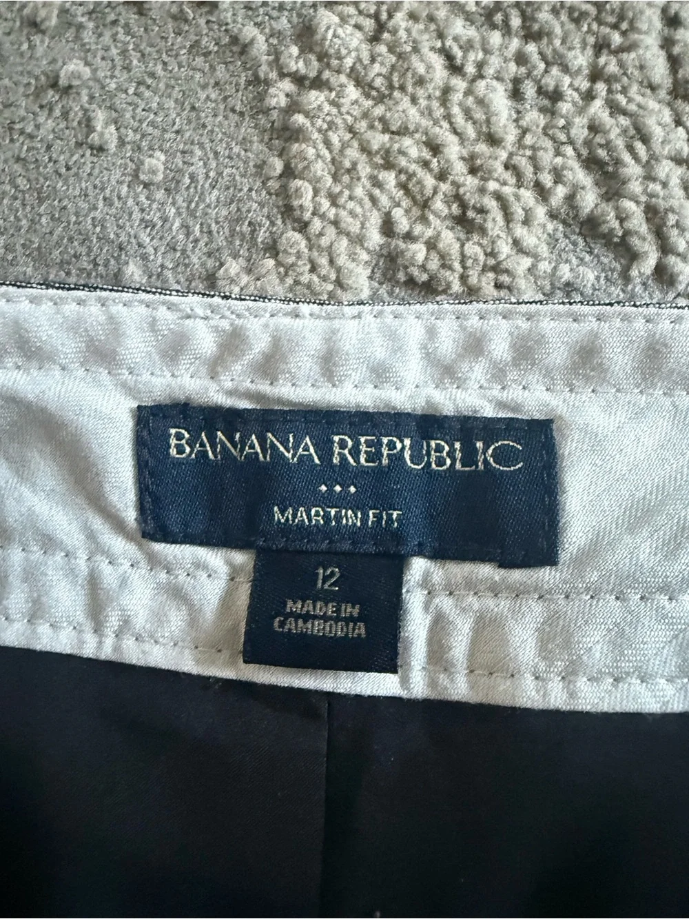 Banana Republic trousers gray Martin fit cotton linen flare boot cut 12